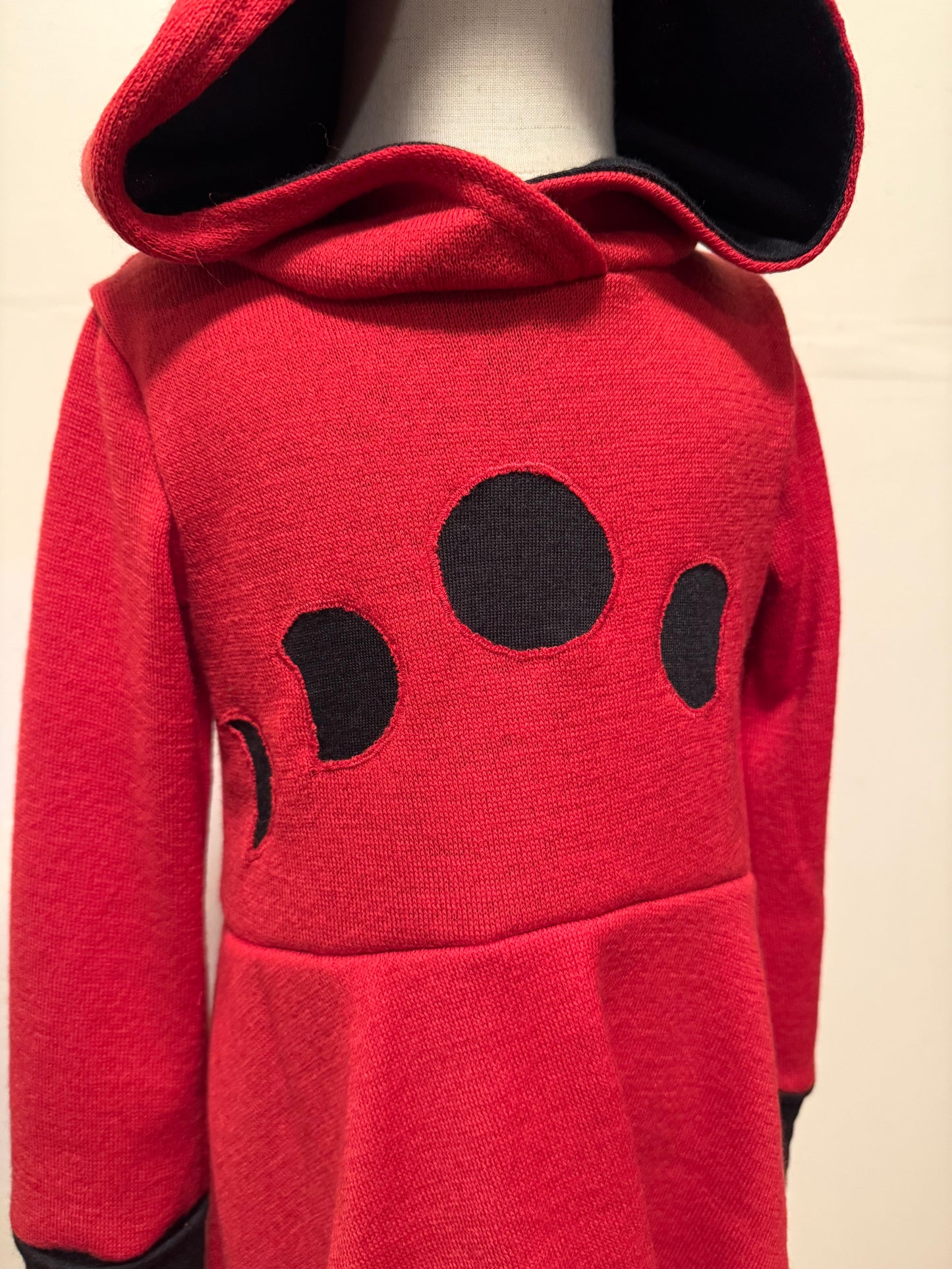 Wool Moon Phases Hooded Dress, 4T-7Y