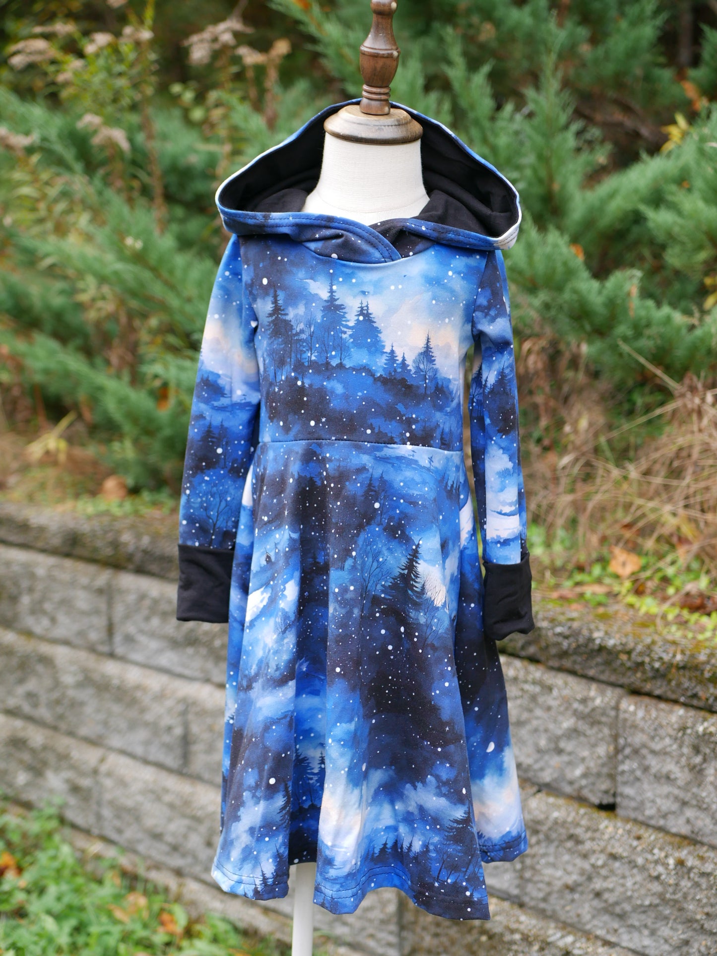 GWM Hooded Dress, Snowy Winter, 3T-6