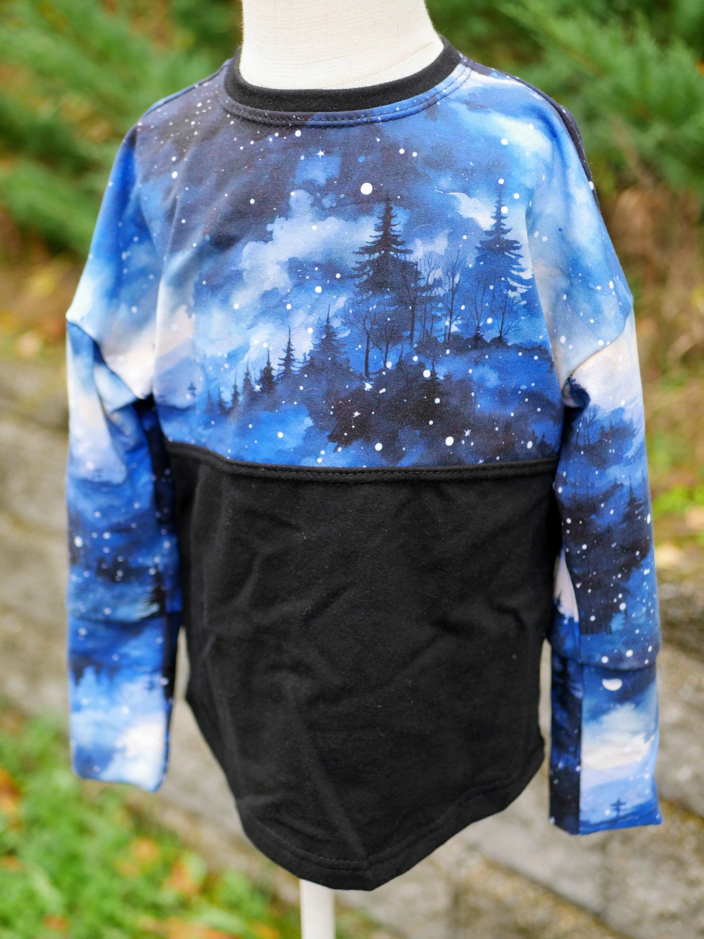 GWM Dolman Shirt, Snowy Winter, 18m-4T