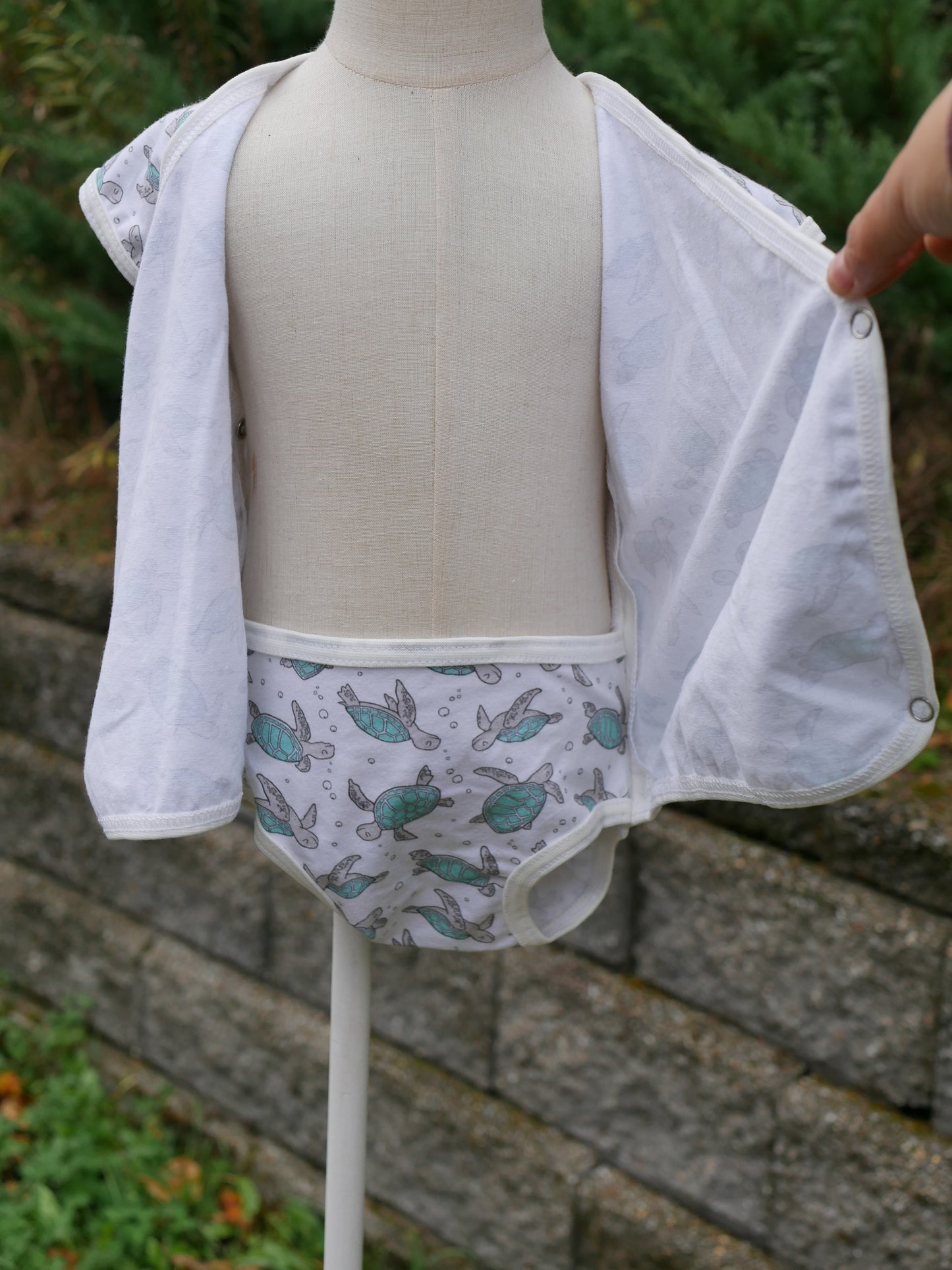 Baby Wrap Onesie, Sea Turtles, 12-18m