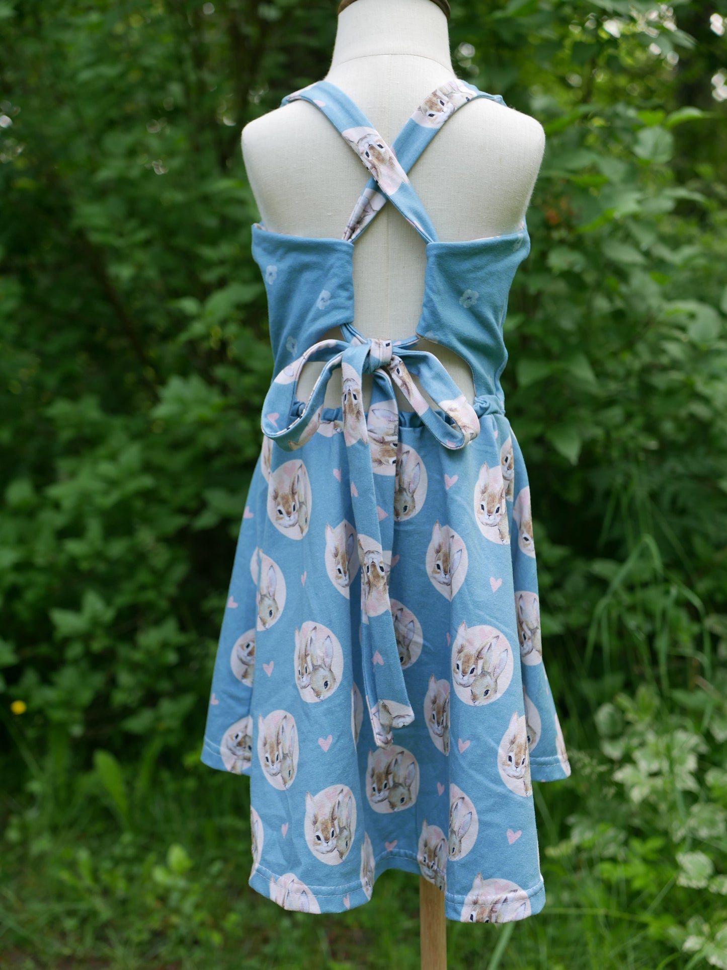 GWM Bunny Summer Tunic Top/Dress with hi-lo skirt, 6-9Y