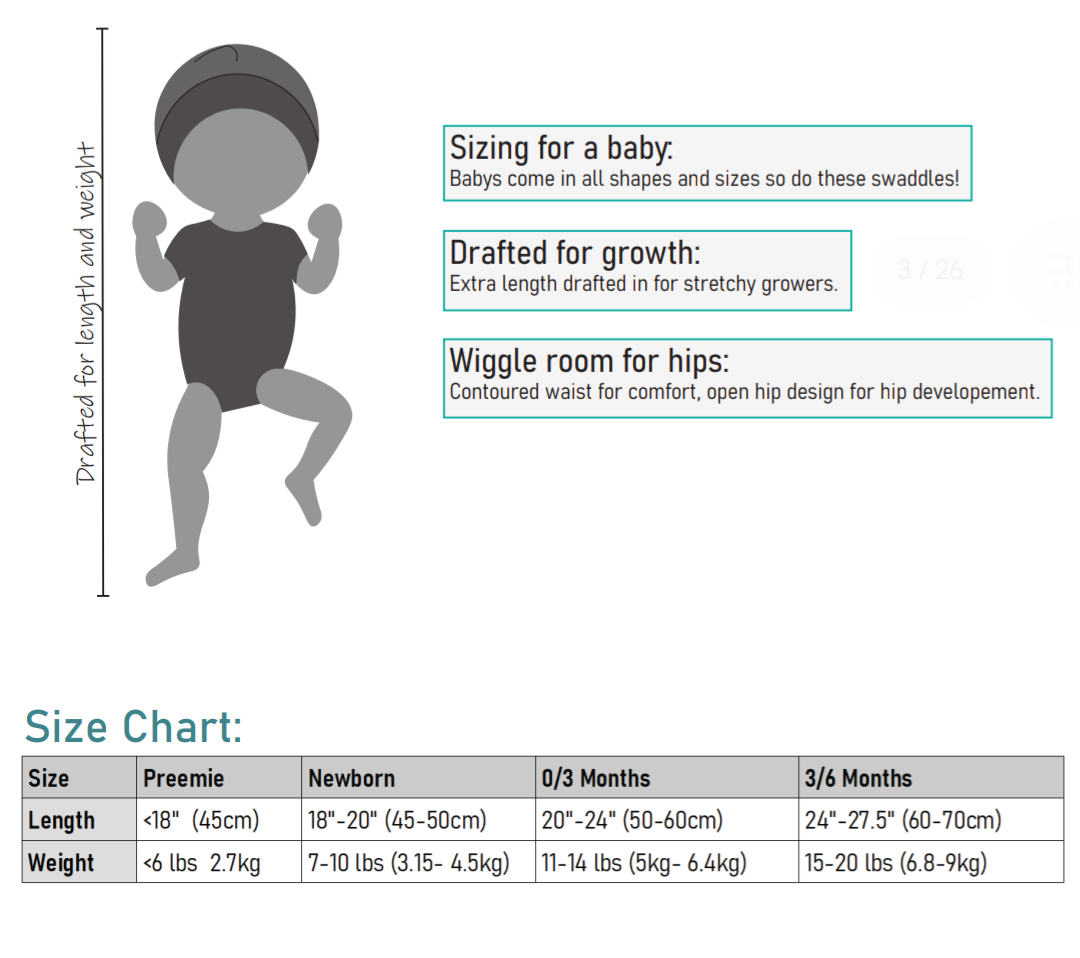 PREORDER Baby Swaddle and Hat