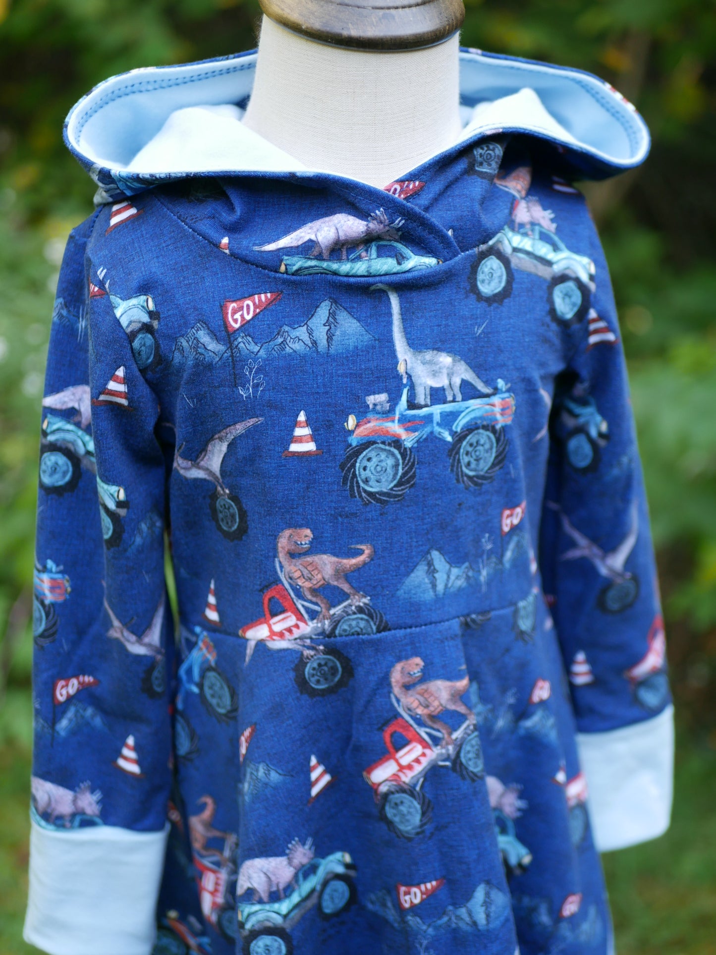 GWM Hooded Dress, Dino Monster Trucks, 3T-6