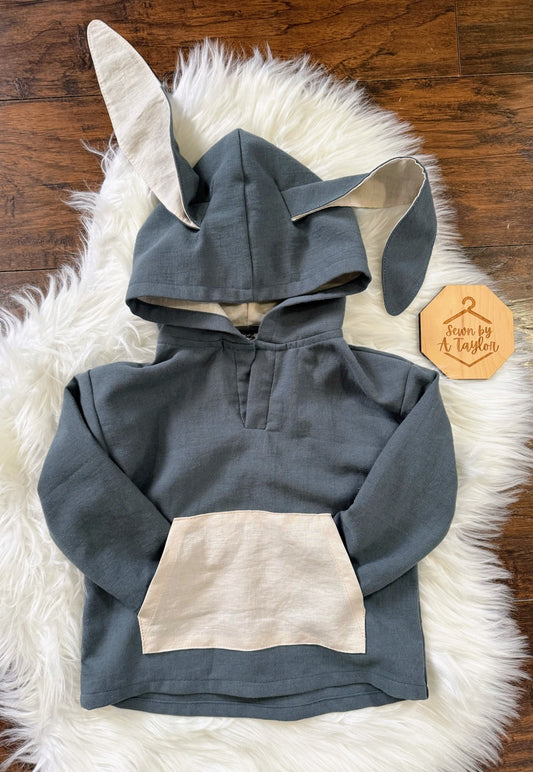 Bunny Linen Shirt, 3/4T (Fits like 4/5T)