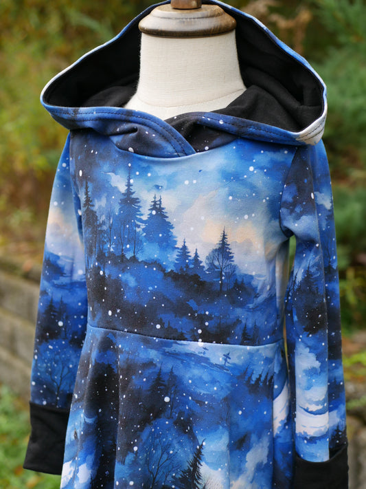 GWM Hooded Dress, Snowy Winter, 3T-6