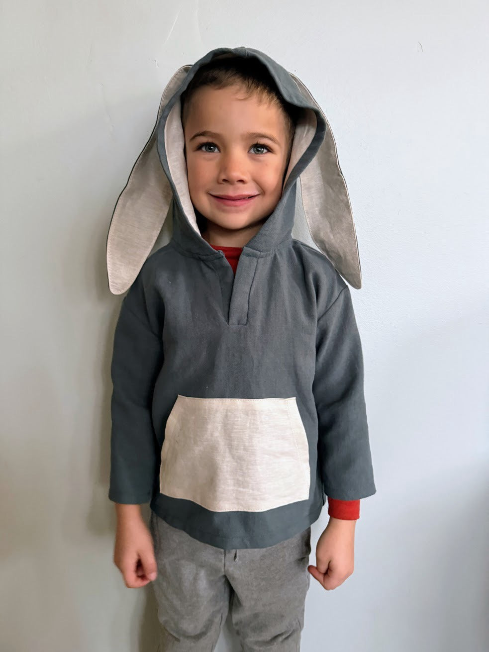 Bunny Linen Shirt, 3/4T (Fits like 4/5T)