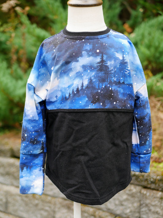 GWM Dolman Shirt, Snowy Winter, 18m-4T