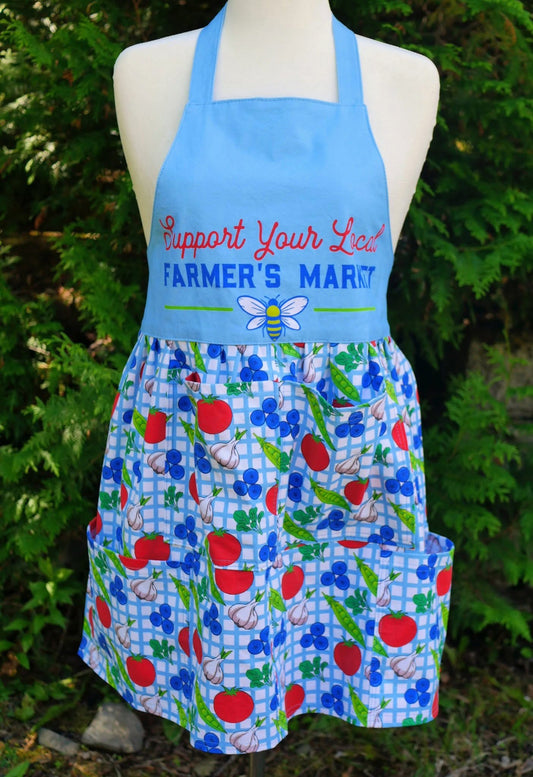 Adult Apron, Farmers Market, M-XL