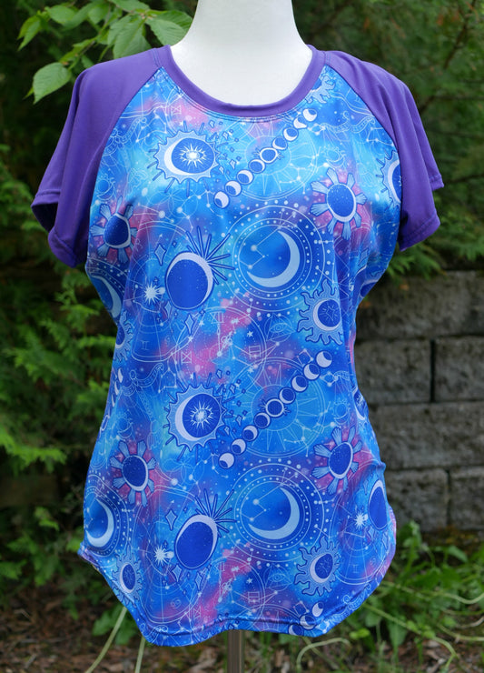 Womens Zodiac Galaxy Raglan, 1X