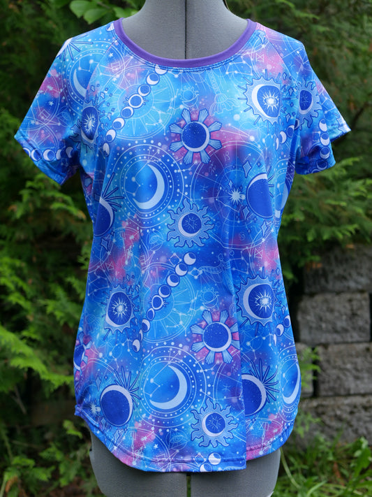 Womens Zodiac Galaxy Raglan Tee, Multiple Sizes available