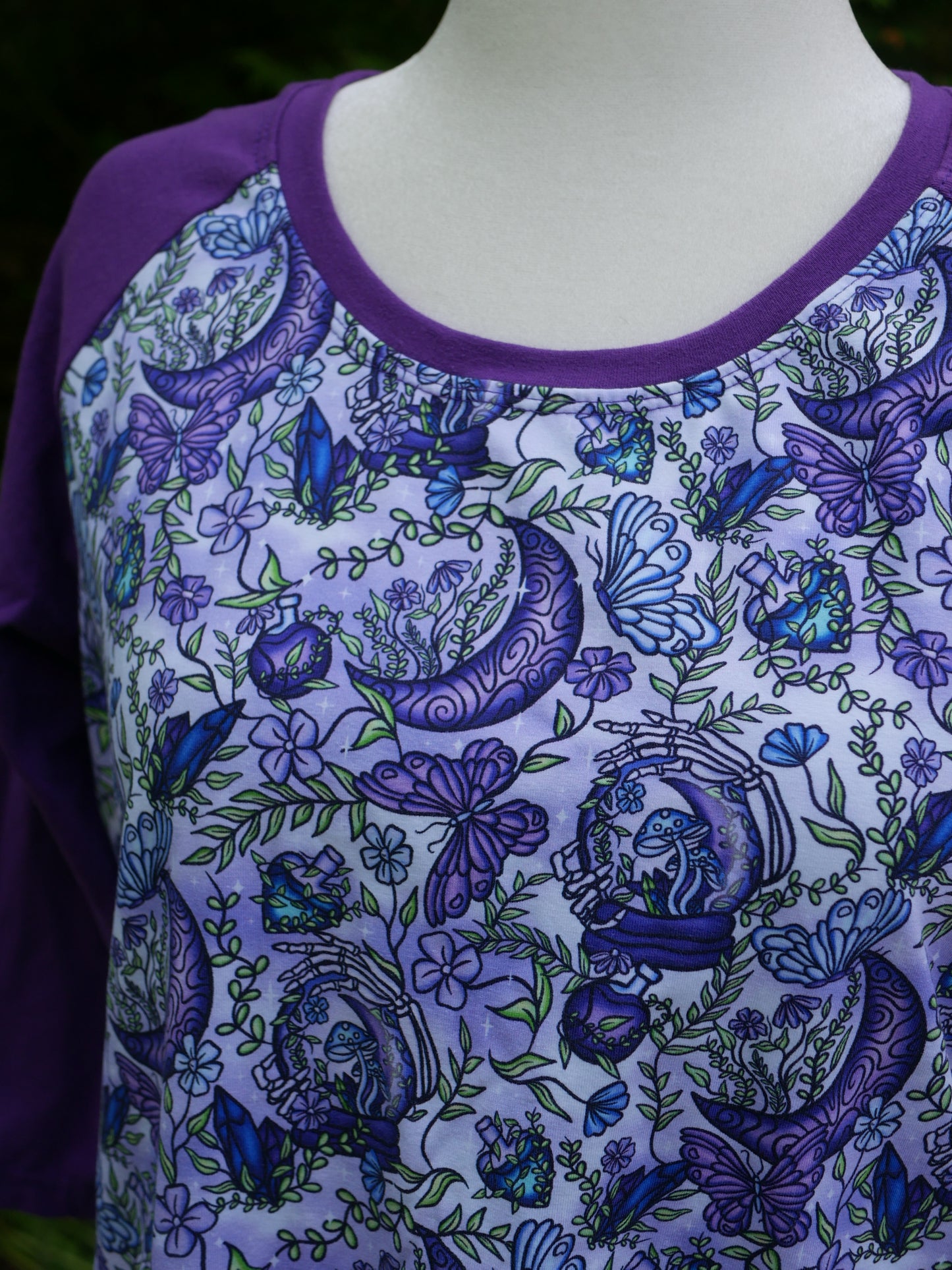 Womens Purple Mystical Moon Raglan