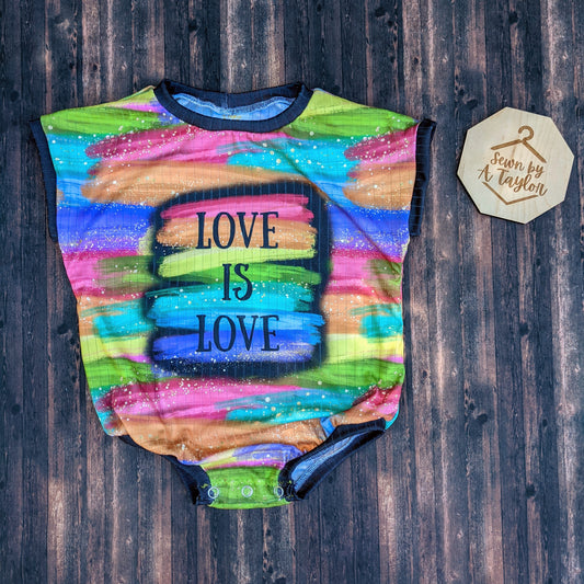 Love is Love Rainbow Short Sleeve Romper