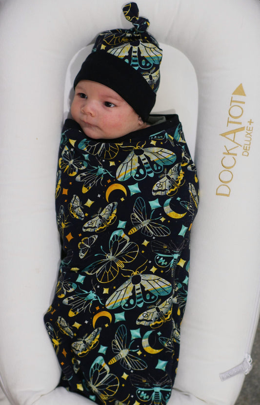 PREORDER Baby Swaddle and Hat