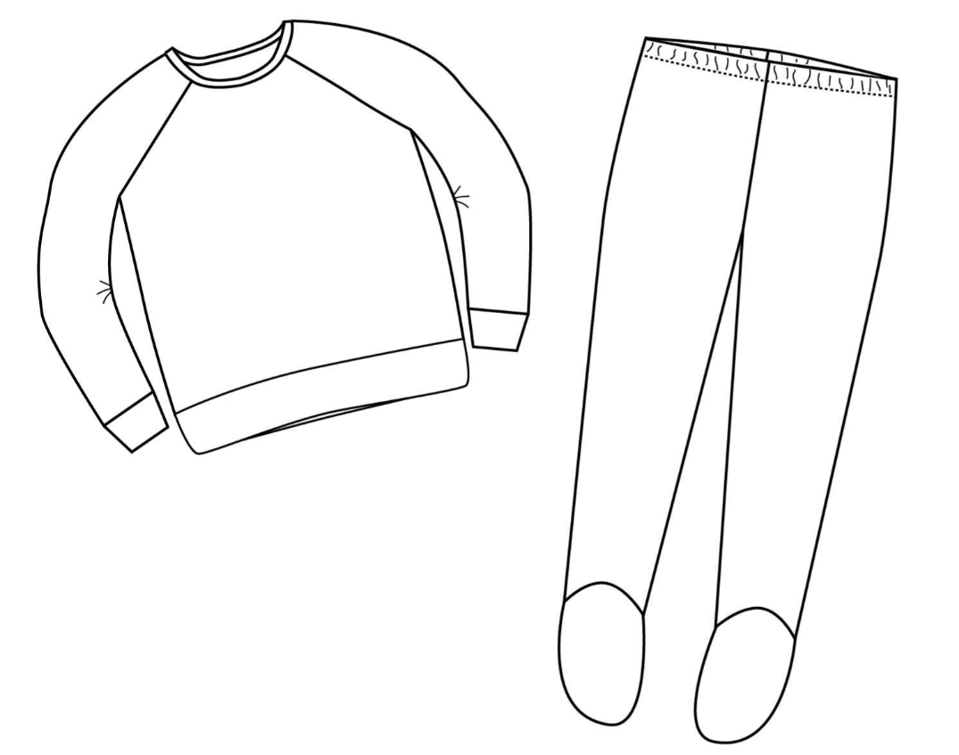PREORDER Footed 2 Piece Pajamas